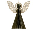 Pendente angelo natalizio verde 12,5x15 cm