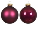 Set di 10 palline di Natale 6 cm rosso vino