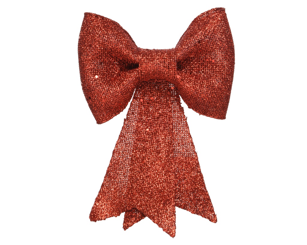 Fiocco di glitter rosso 12x14 cm