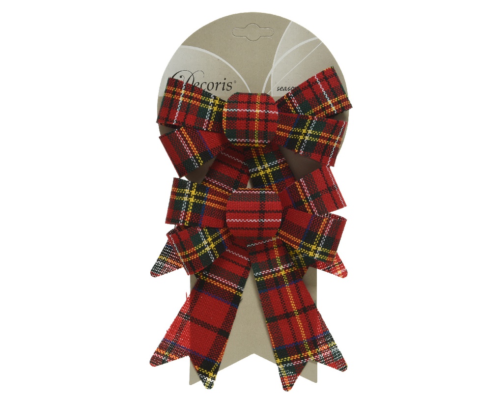 Fiocchi scozzesi per albero 20cm - 2 pz