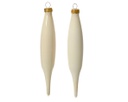 Decorazione in vetro ghiacciolo bianco x6 h15cm