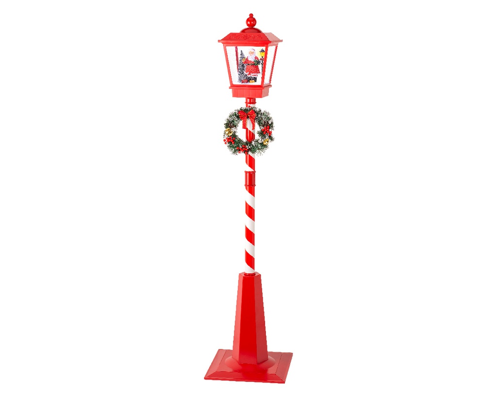 Lanterna LED rossa e bianca h. 180cm