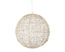 Sfera luce LED 58cm argento/bianco caldo