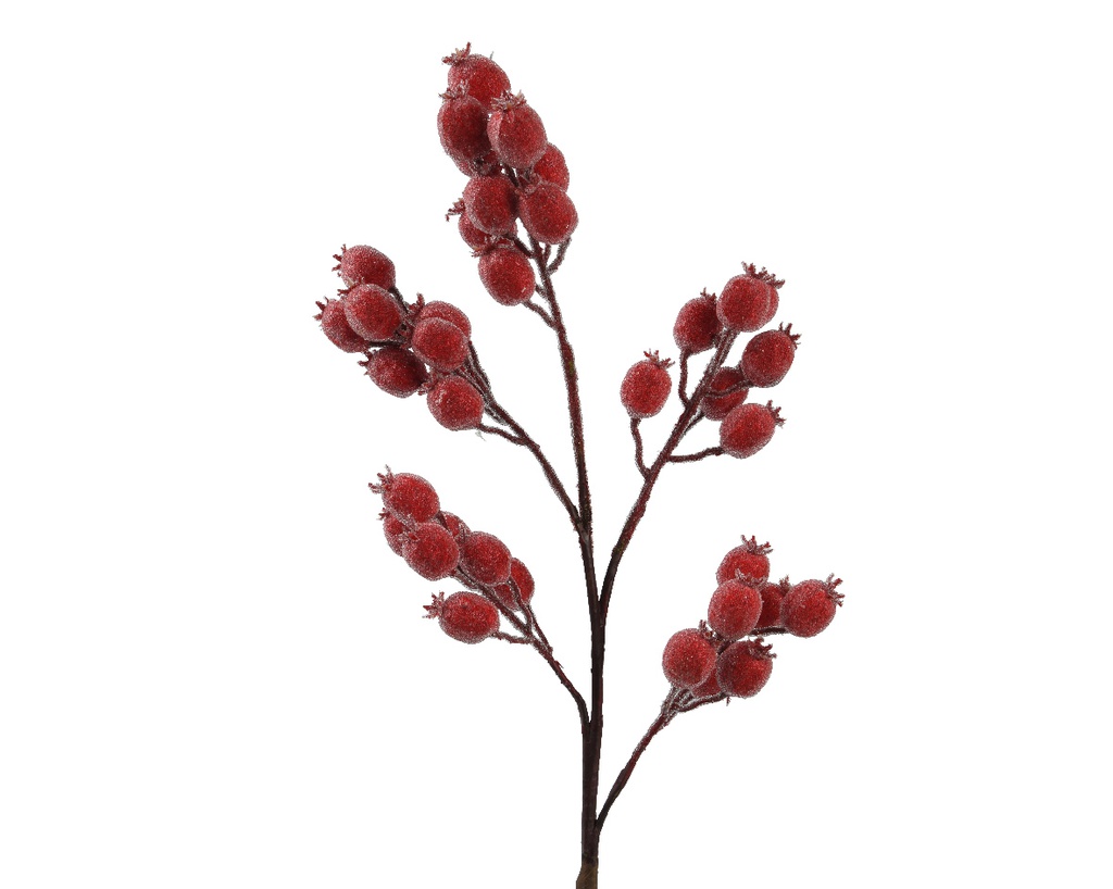 Rametto di bacche rosse 20x16x78 cm