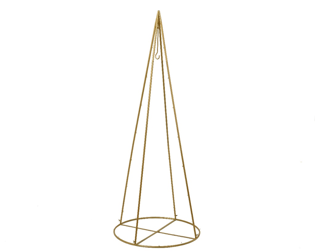 Struttura cono in ferro oro 72x180 cm