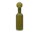 Vaso in vetro verde h. 38cm x dia 10cm
