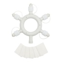 Connettore circolare 18cm 5 uscite 230V AC