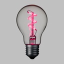 Lampada E27 36V goccia spiral 60mm rosa
