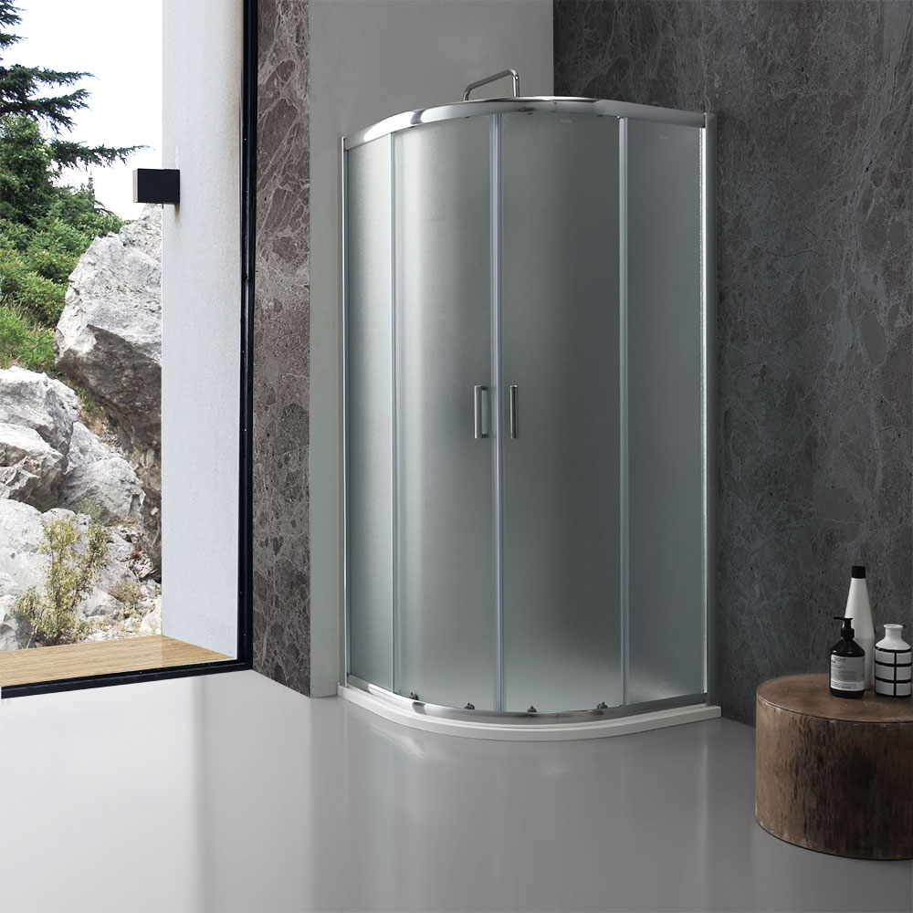 Box doccia semicircolare 80x80 cm cristallo opaco