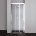 Porta nicchia doccia 90 cm tre ante trasparenti
