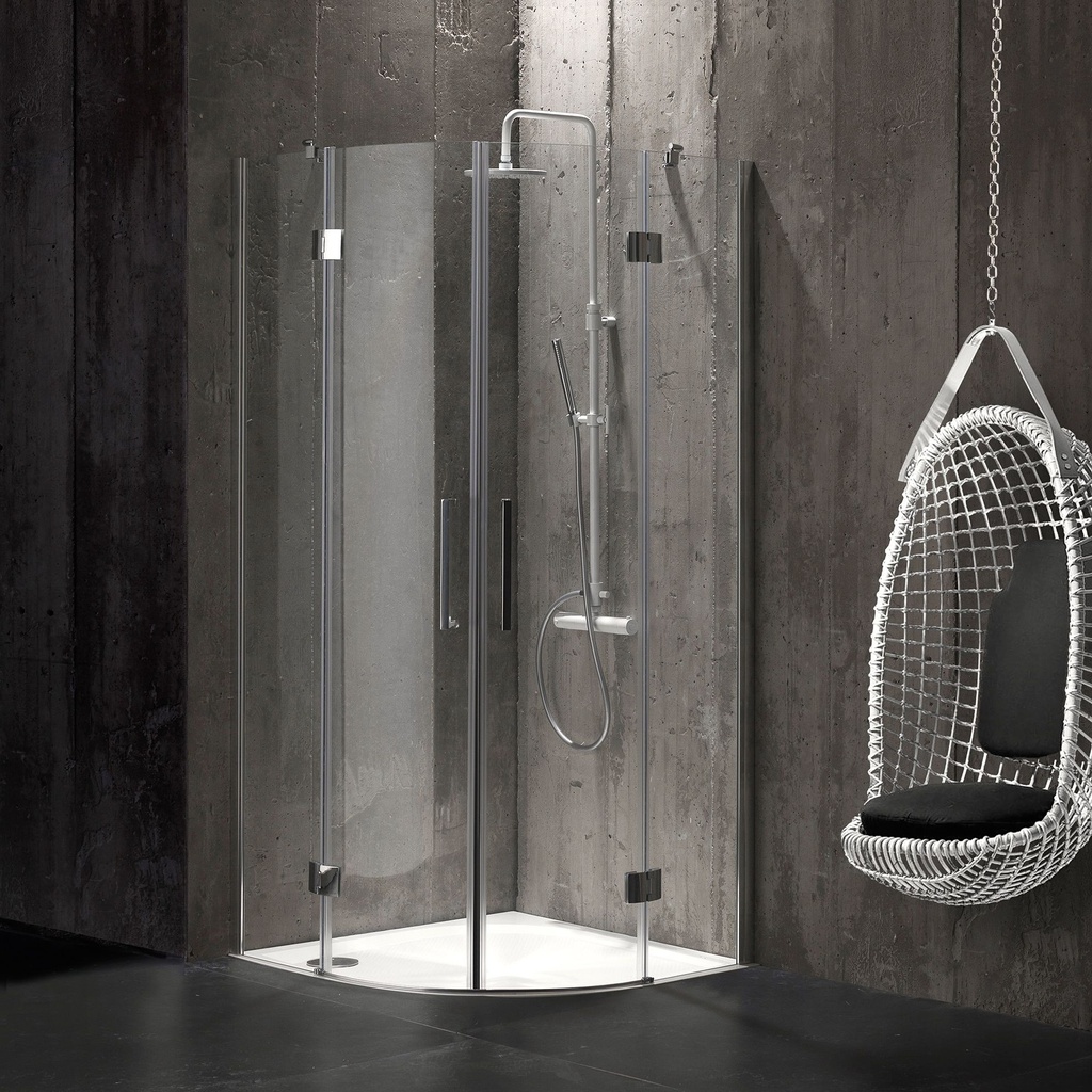 Box doccia semicircolare 80x80 in cristallo