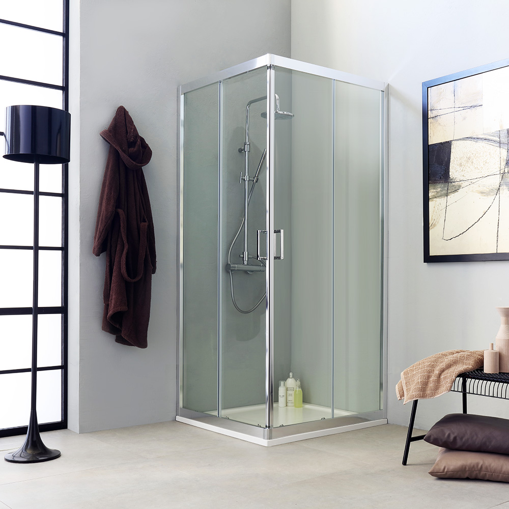 Box doccia trasparente 80x80 scorrevole
