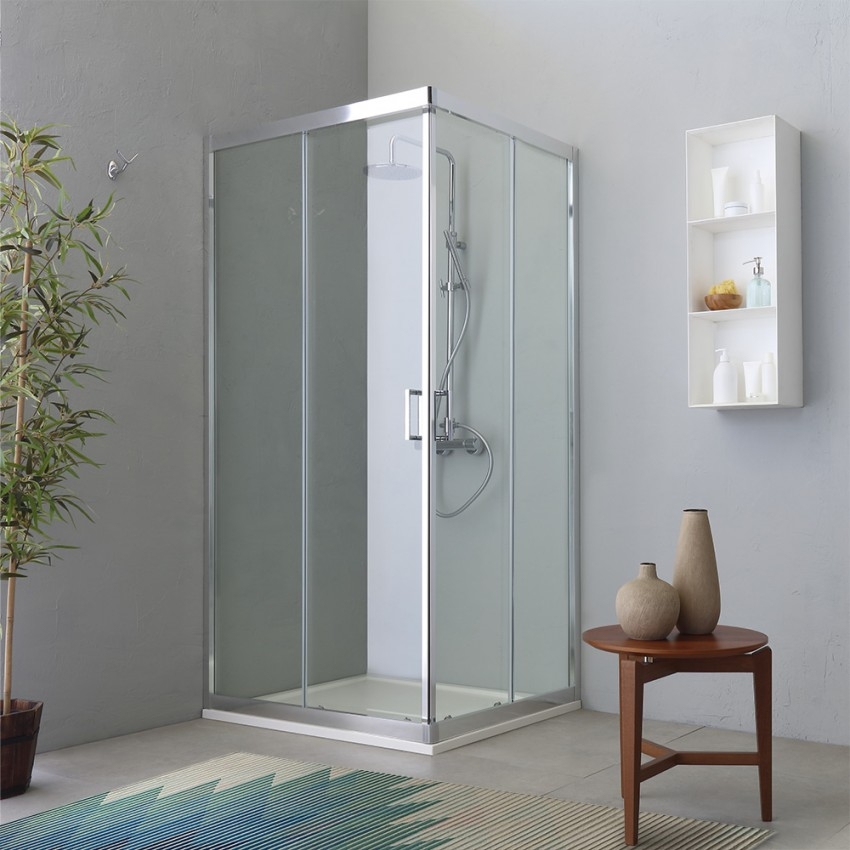 Box doccia 90x120 design moderno con profilo piatto