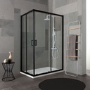 Box doccia 80x120 profilo nero opaco
