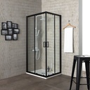 Box doccia 80x80x190 cm profilo nero opaco