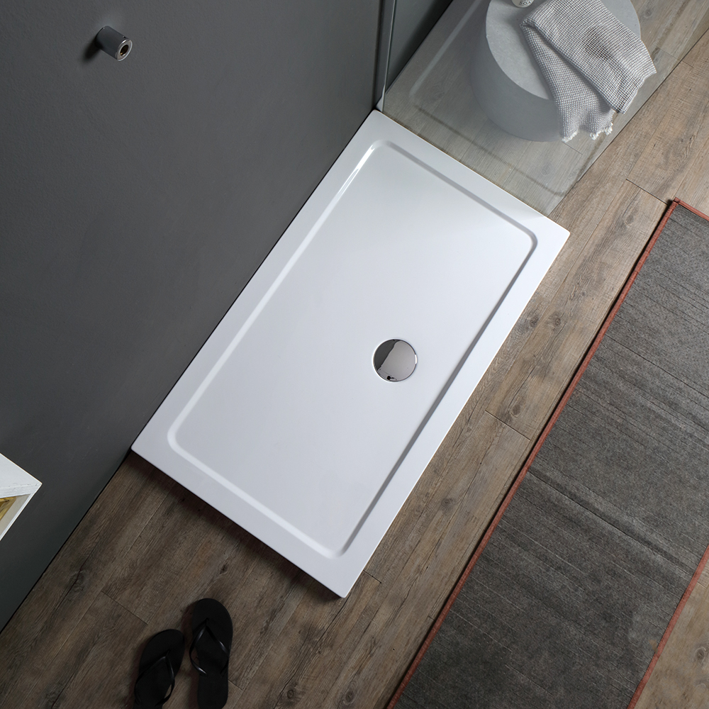 Piatto doccia rettangolare 120x80 bianco