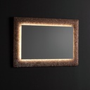 Specchio con cornice in vetro fuso 90x62