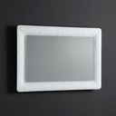 Specchio con cornice bianca 90x62 cm