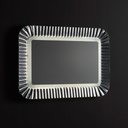 Specchio con cornice in vetro argento 94x68