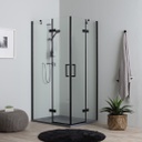 Box doccia 120x80 nero doppia porta battente