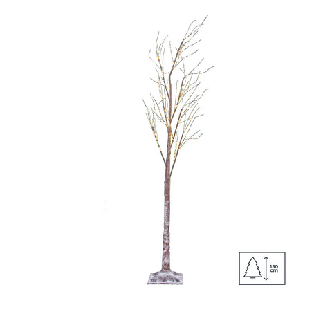 Albero di Natale 150 cm innevato con luci LED