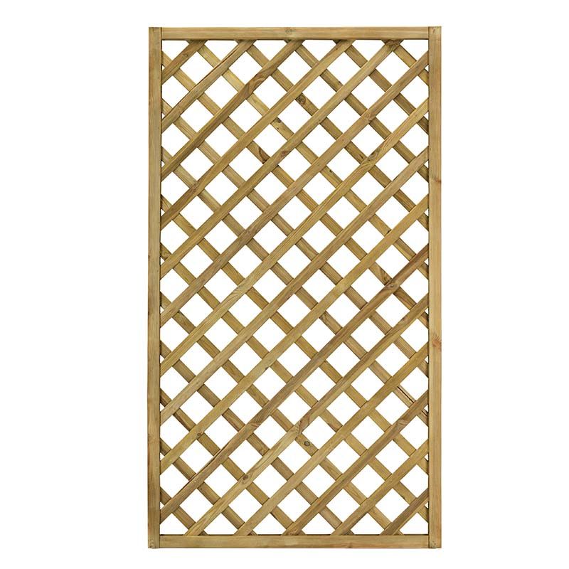 Twig Pannello grigliato ritmo, in legno di conifera impregnato in autoclave, 90x180 cm