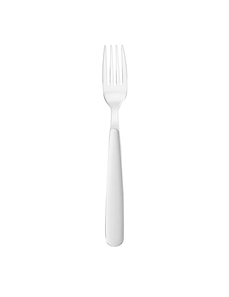 Forchetta da tavola in acciaio inox bianca