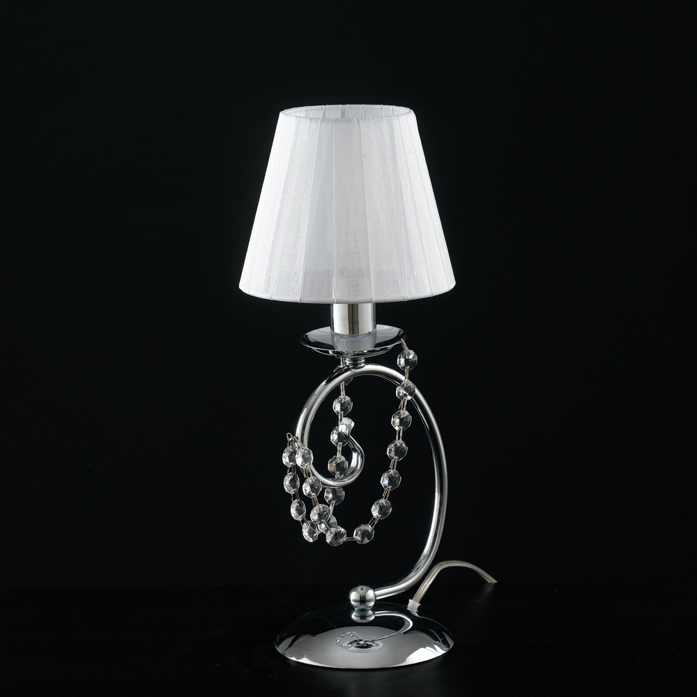 Lampada in ferro cromato 27x13 cm