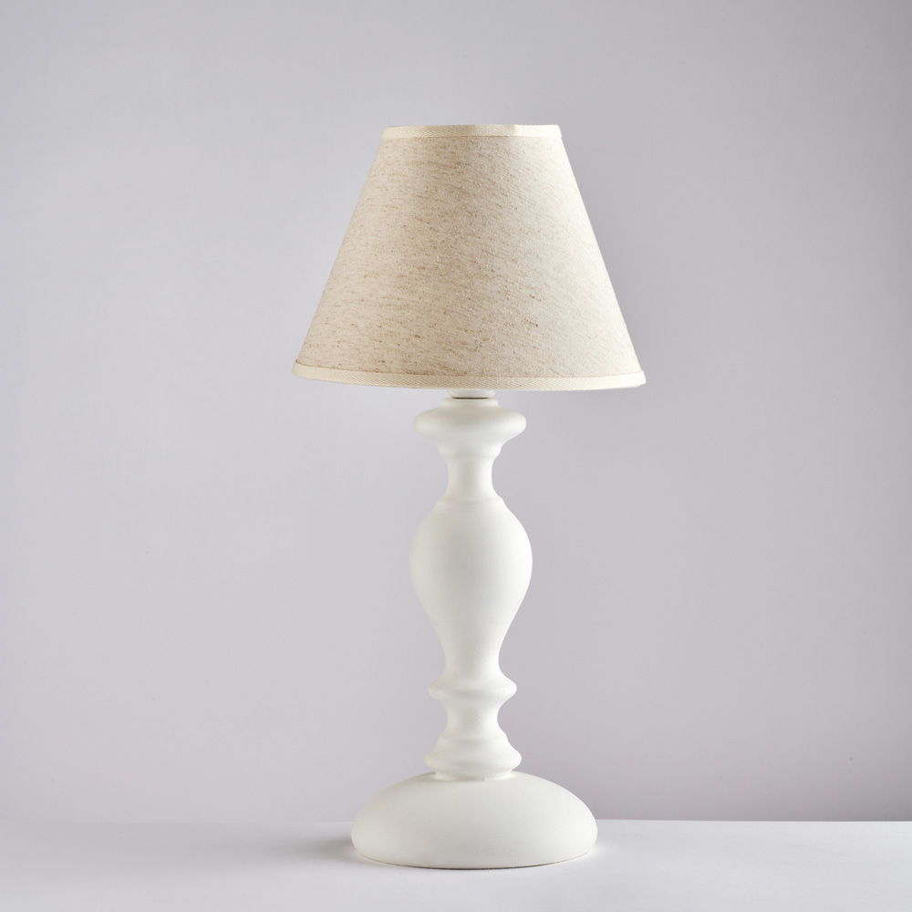Lampada shabby bianca 20x40 cm