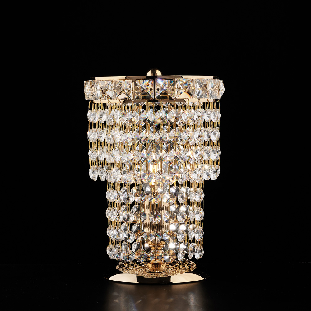 Lampada in ferro e ottone dorato H.24 x Ø16