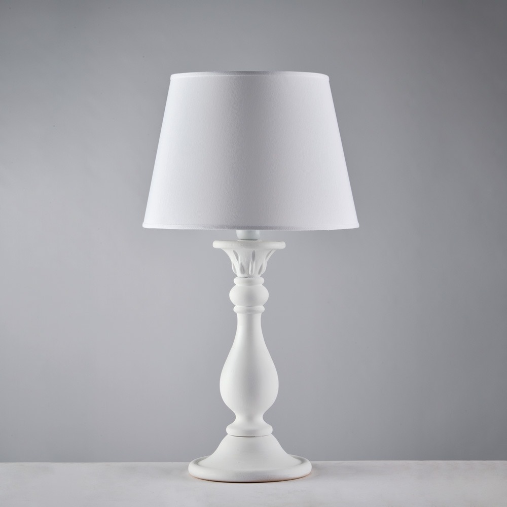 Lampada in legno bianco shabby 35x60 cm