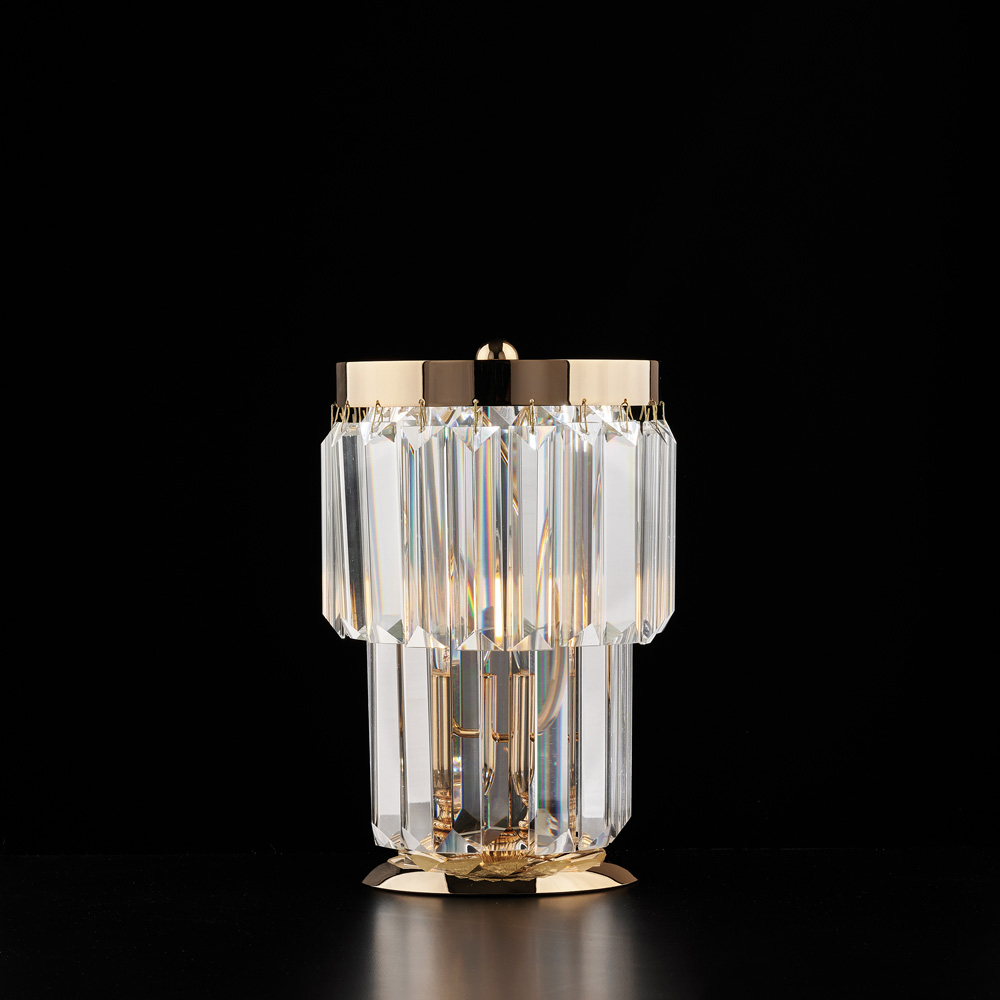 Lampada in ferro e ottone dorato H.24 x Ø15