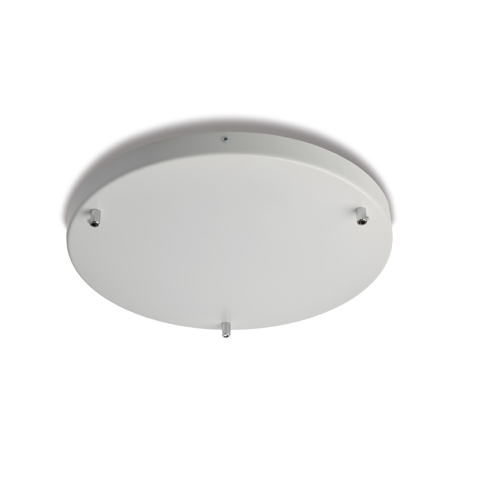 Rosone ferro bianco 40x3 con 3 fori