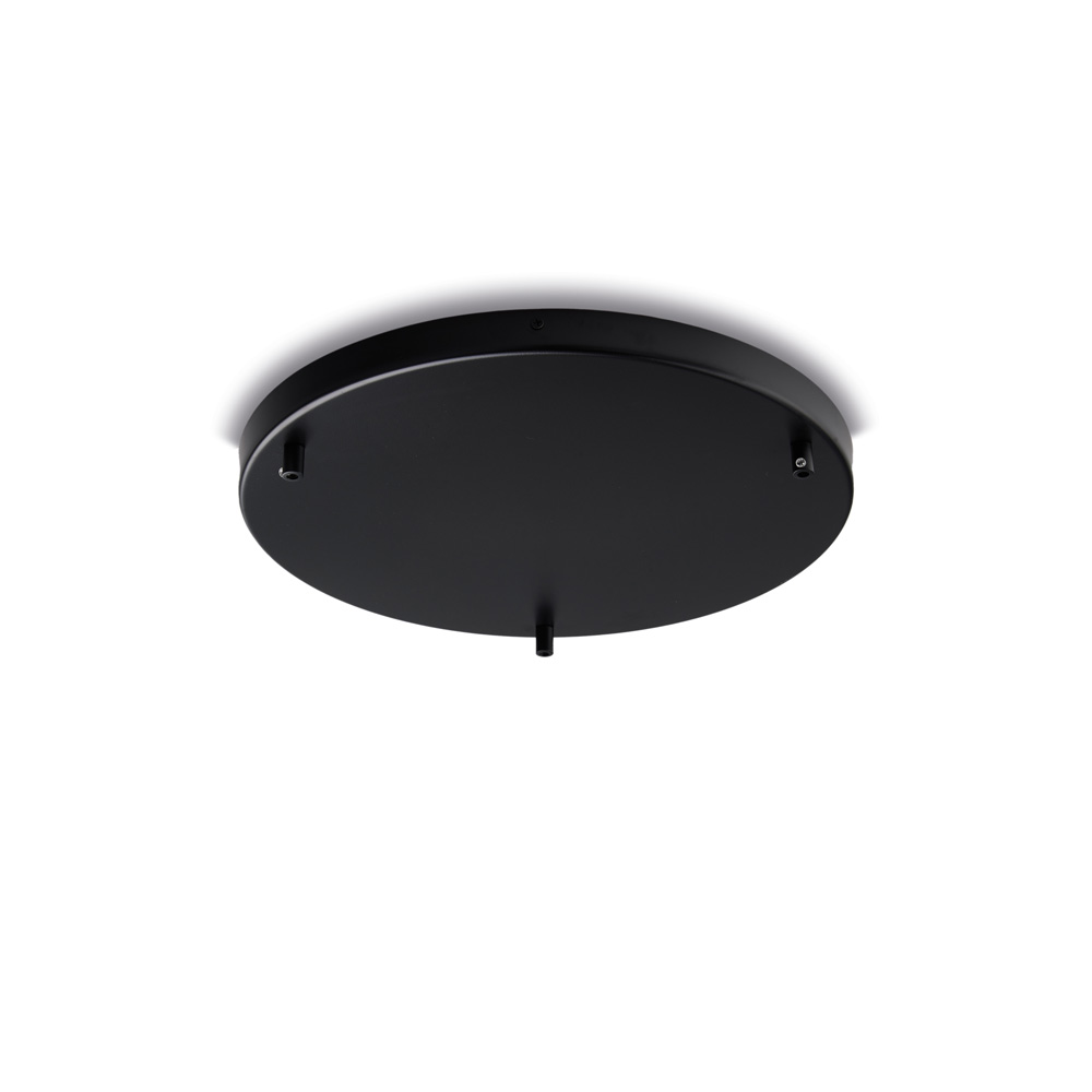Rosone ferro nero 40x3 con 3 fori
