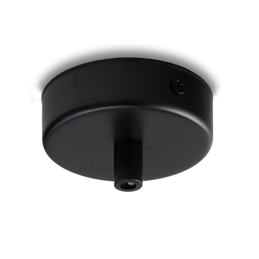 Rosone in ferro nero Ø8 x H.3 con foro
