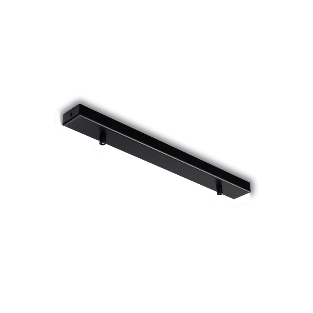 Rosone rettangolare ferro nero 50x5 cm