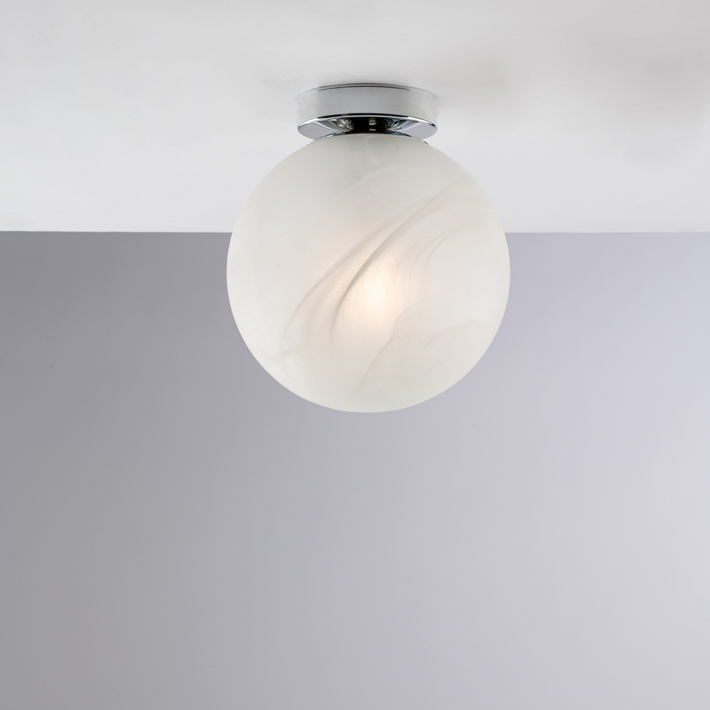 Plafoniera cromata 1 luce Ø20 x H23
