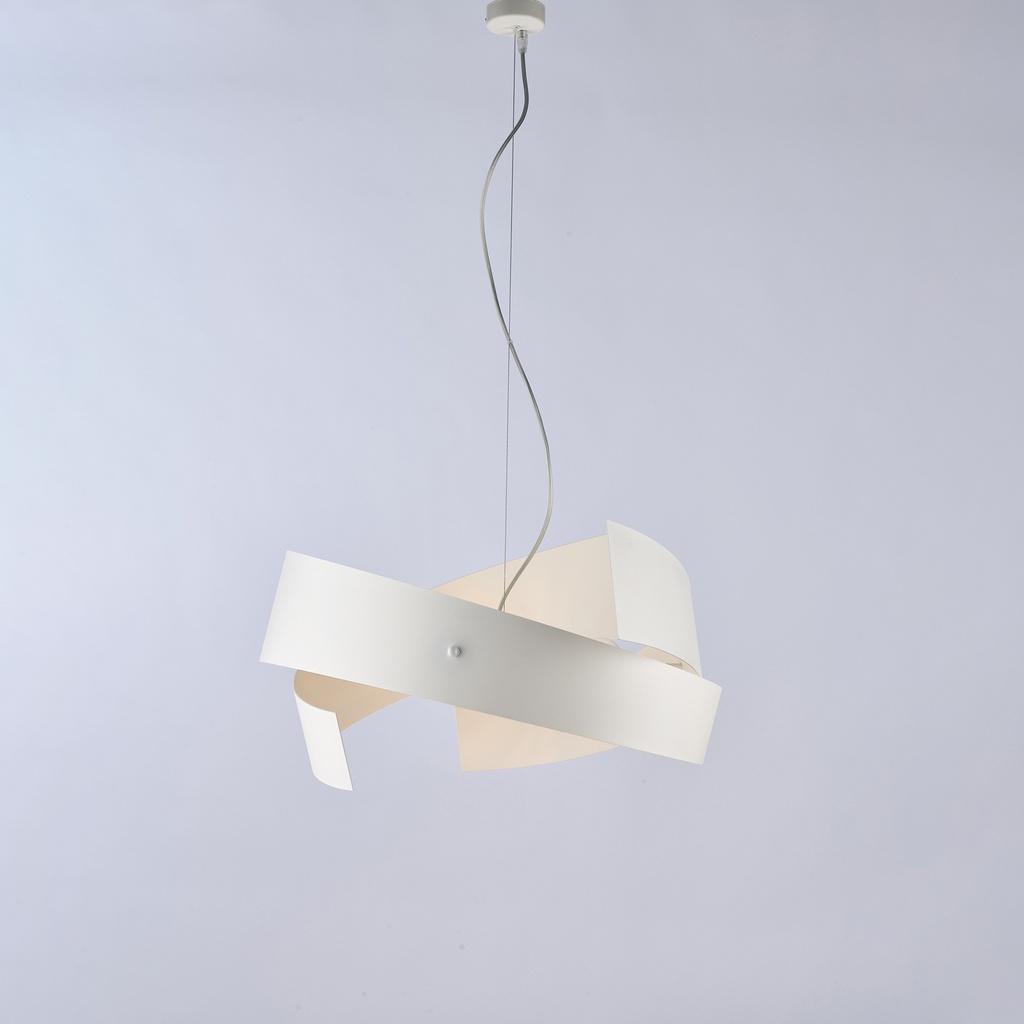 Sospensione in ferro laccato bianco H.28 x Ø57