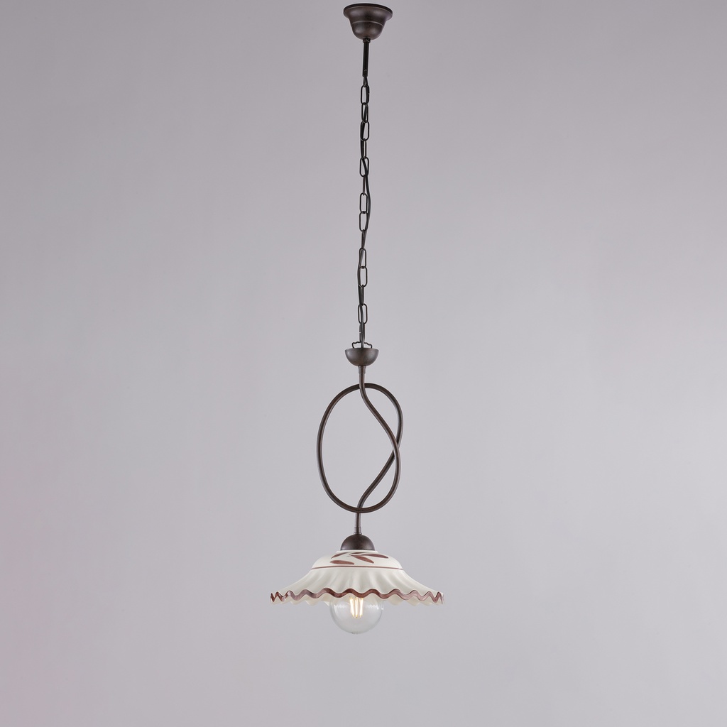 Lampadario in ferro nero Ø30 H.45 cm