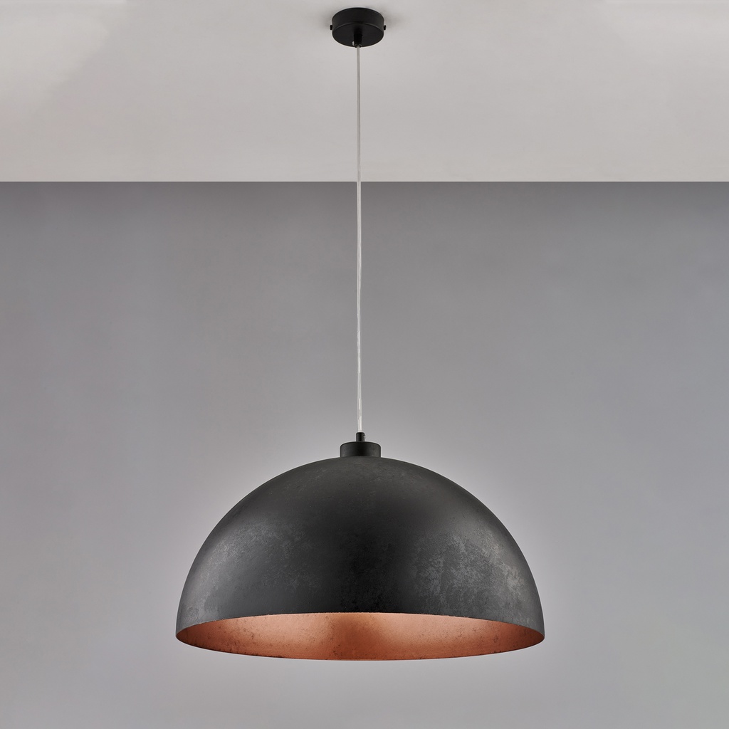 Sospensione 50x30 in ferro laccato nero