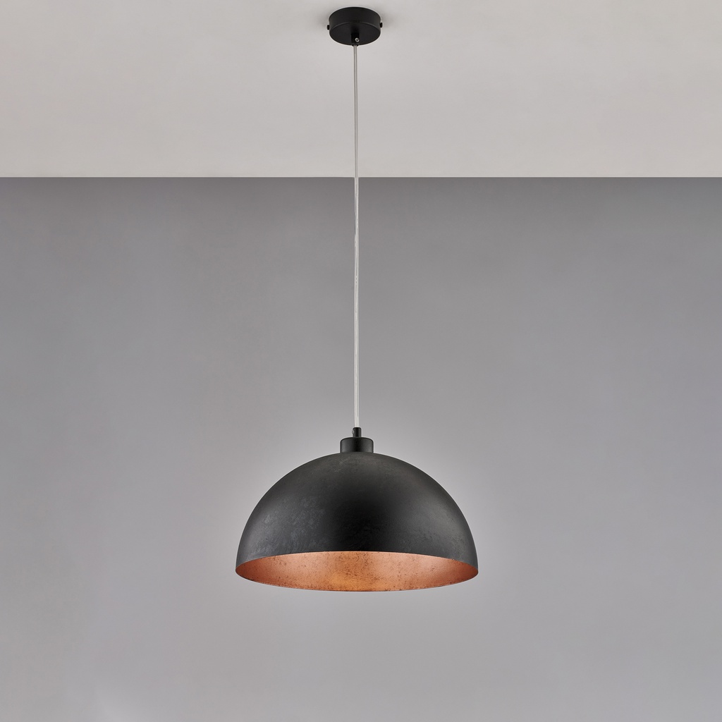 Sospensione 35x21 in ferro laccato nero