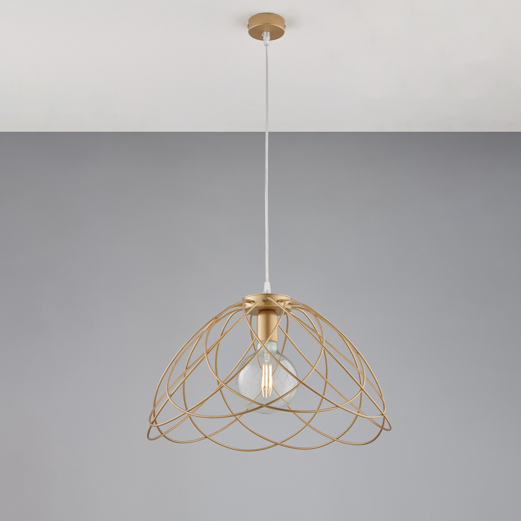 Lampadario in ferro oro H.32 - Ø45
