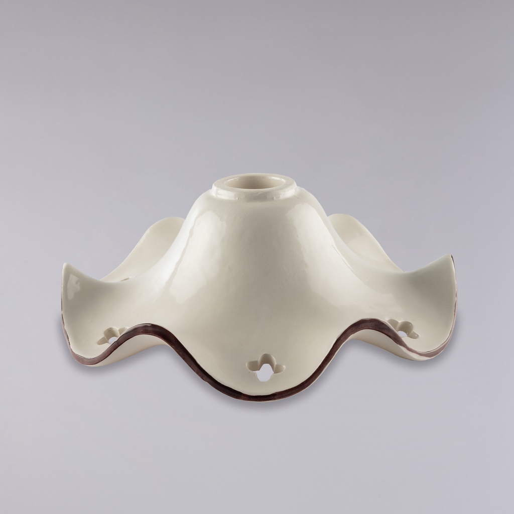 Diffusore ceramica bianco marrone H.9 x Ø30