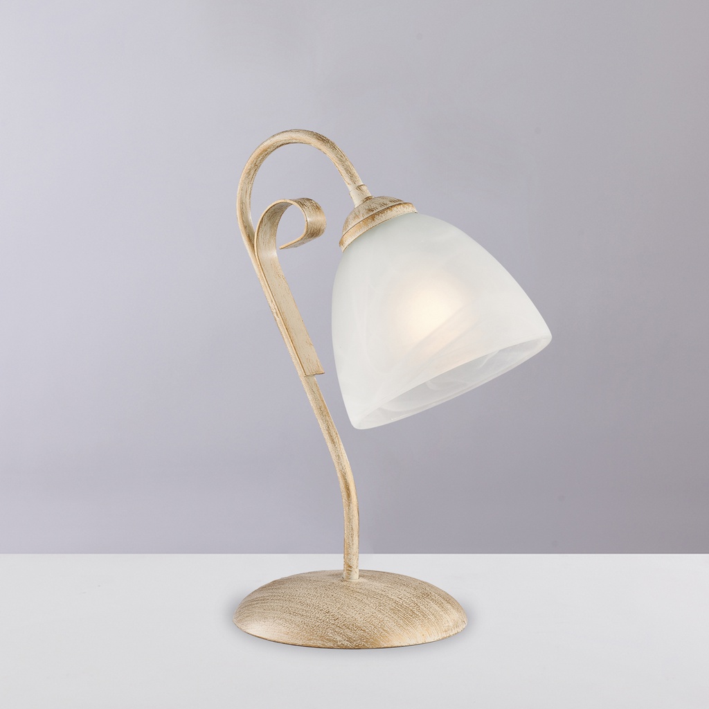 Lampada in ferro avorio e oro antico H.30 x Ø23
