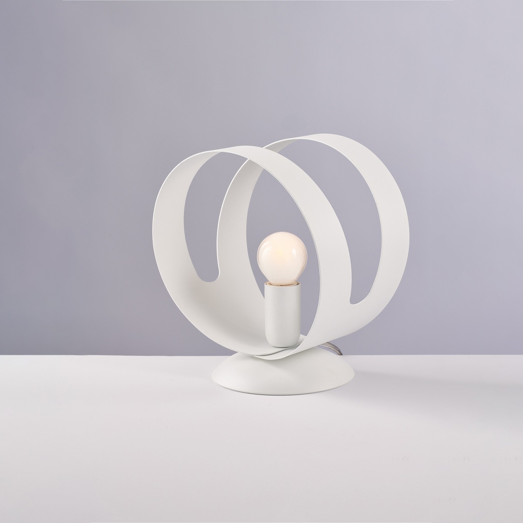 Lampada in ferro bianco H.22 x Ø19 cm