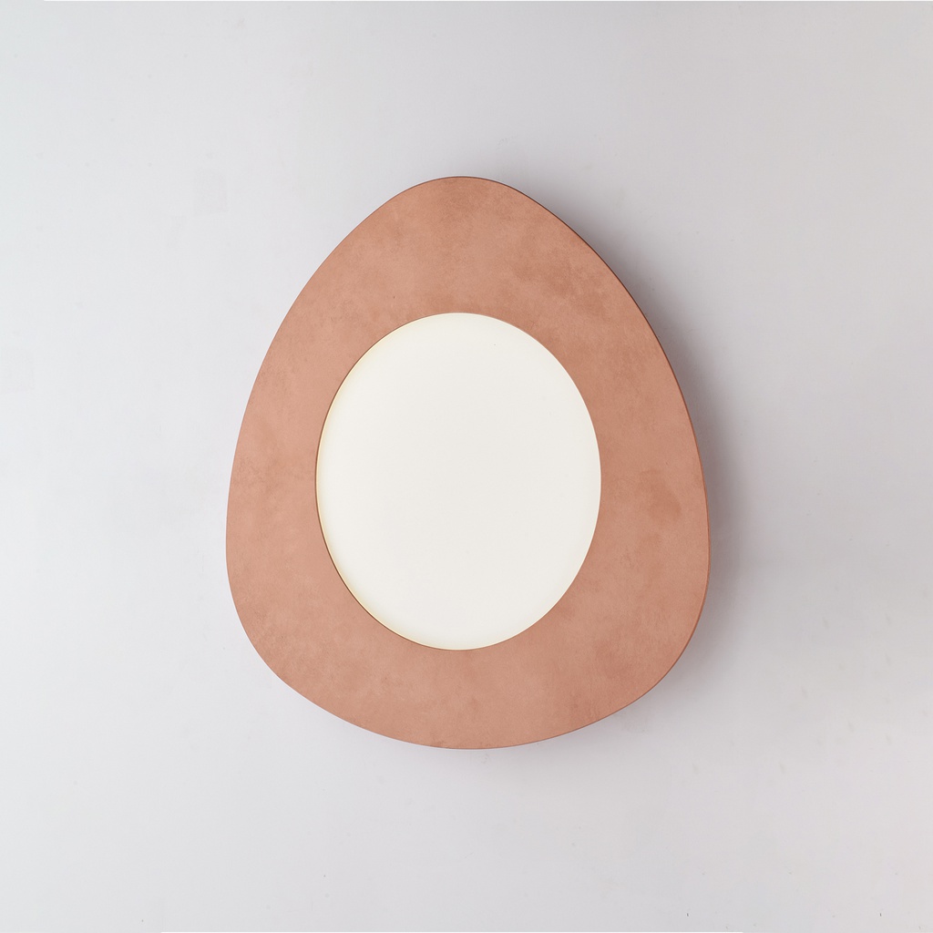 Plafoniera triangolare 40x5 cm rame antico