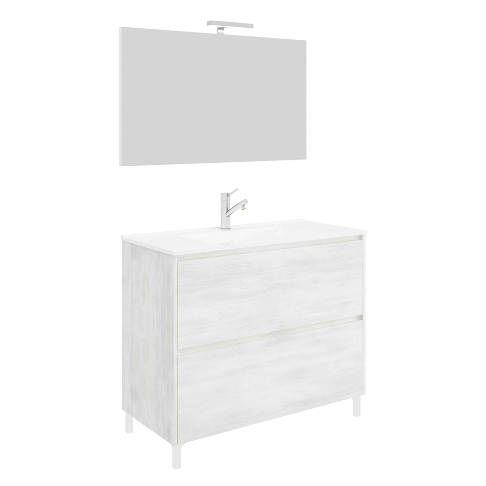 Mobile bagno rovere bianco 60x47xh85 cm