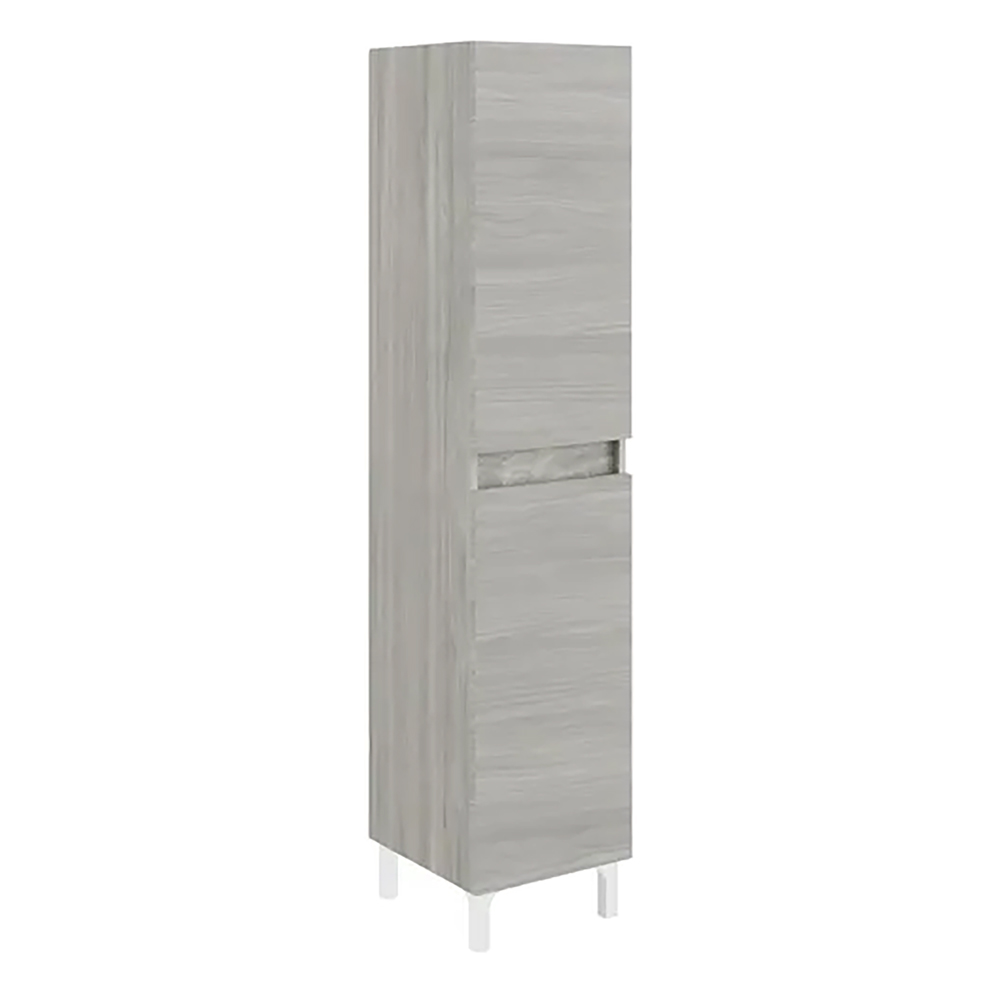 Colonna per bagno 34x36x150 cm rovere bianco
