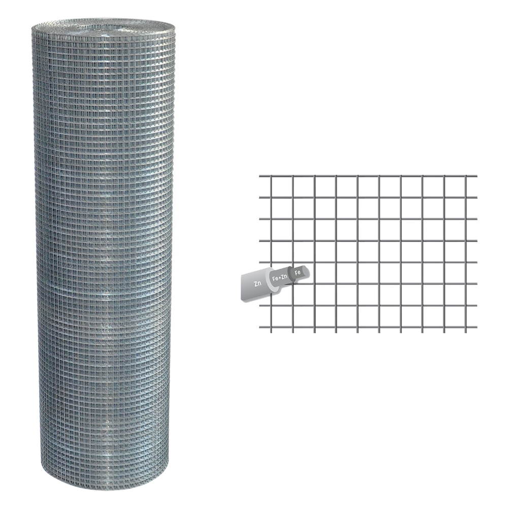 Rete elettrosaldata zincata 50 x 19 mm