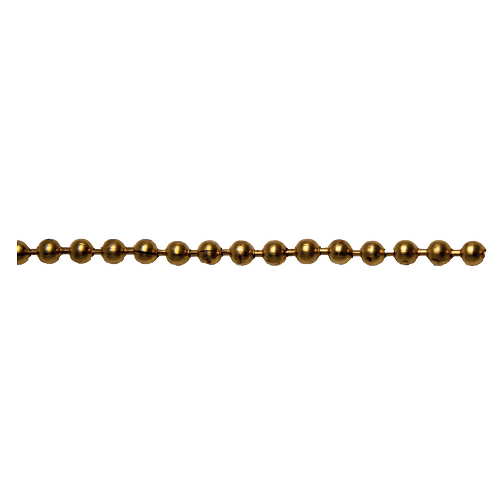 Catena a perline ottonata cromata 3,6 mm